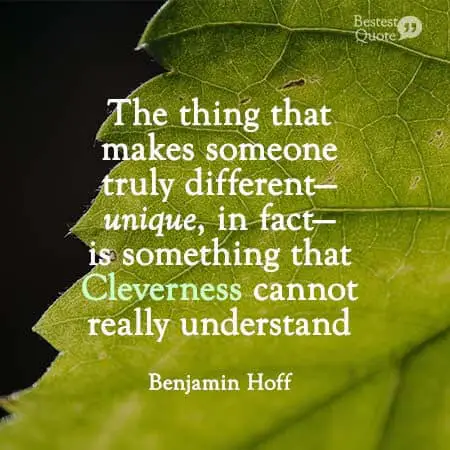 Cleverness cannot really understand. Benjamin Hoff, Tao of Pooh