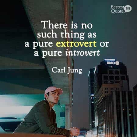There is no such thing as a pure extrovert or a pure introvert. Ambivert Quote