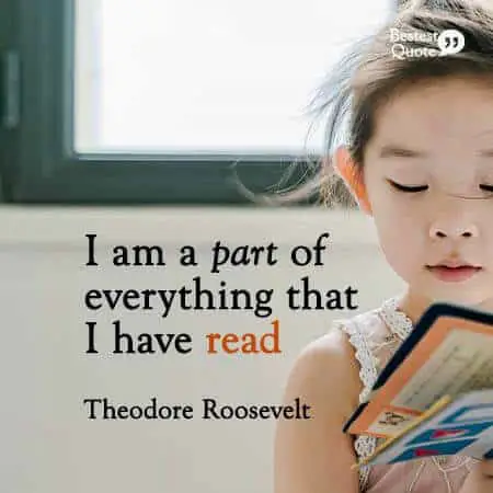 "I am a part of everything that I have read." Theodore Roosevelt